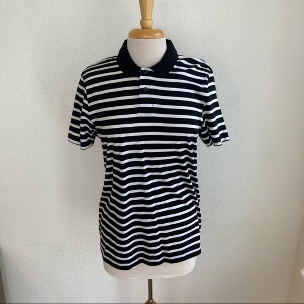 ASOS stripe polo shirt preppy collegiate minimalist neutral